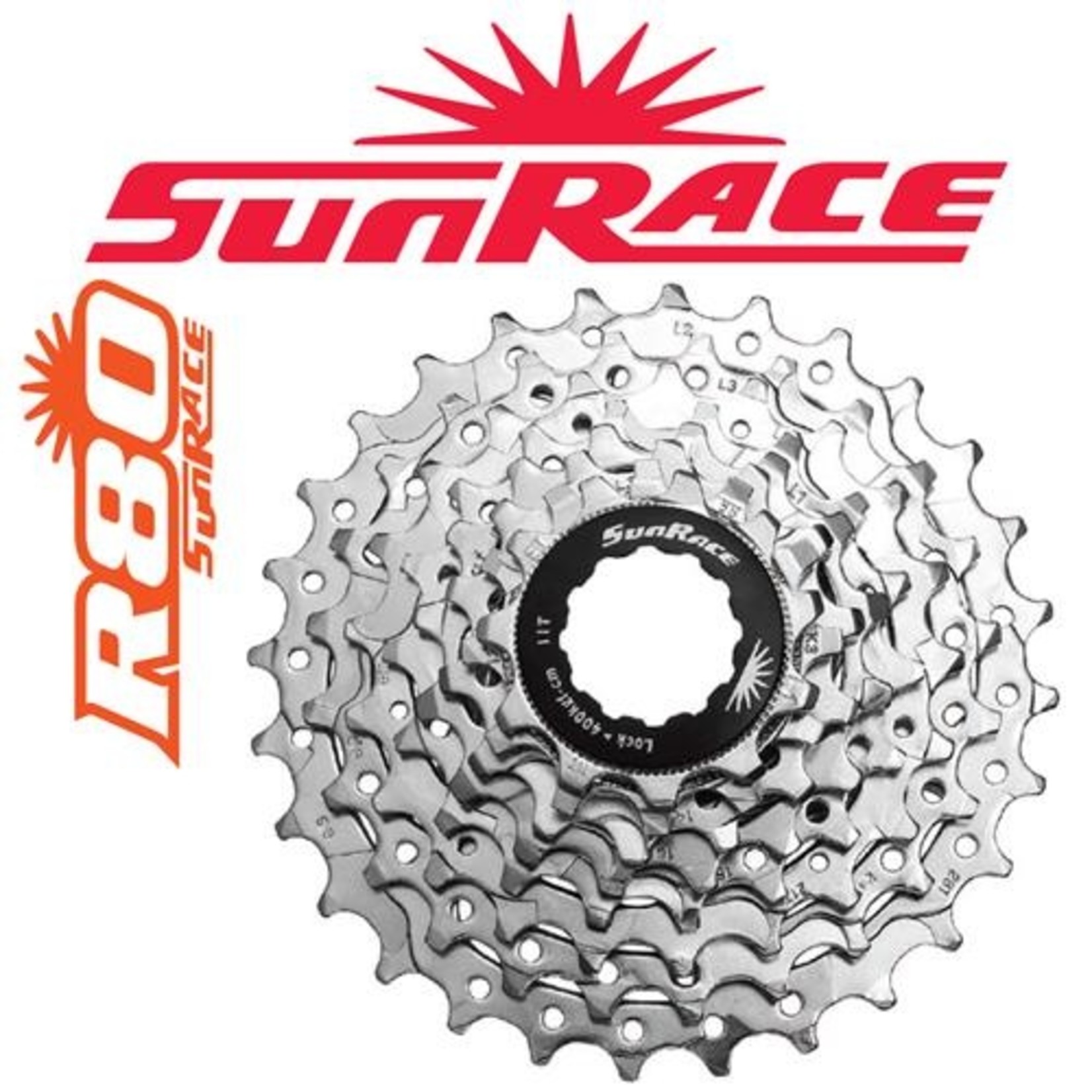 Sunrace Sunrace Bike Cassette - 8 Speed - 11 - 23T - Steel Rings ,Nickel Plated - Silver