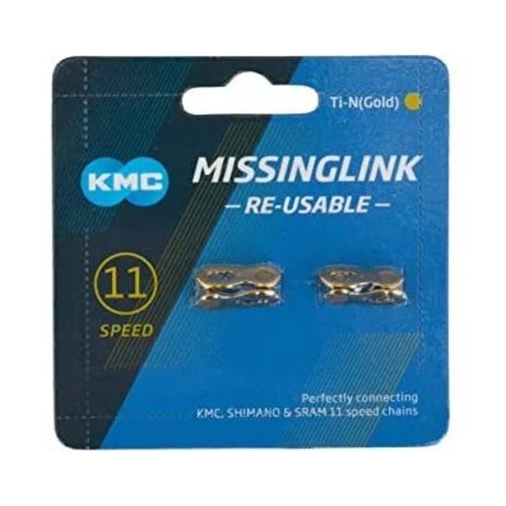 KMC KMC Bike Connecting Chain Links - 11 Speed - Gold - 2 Pcs MF Card