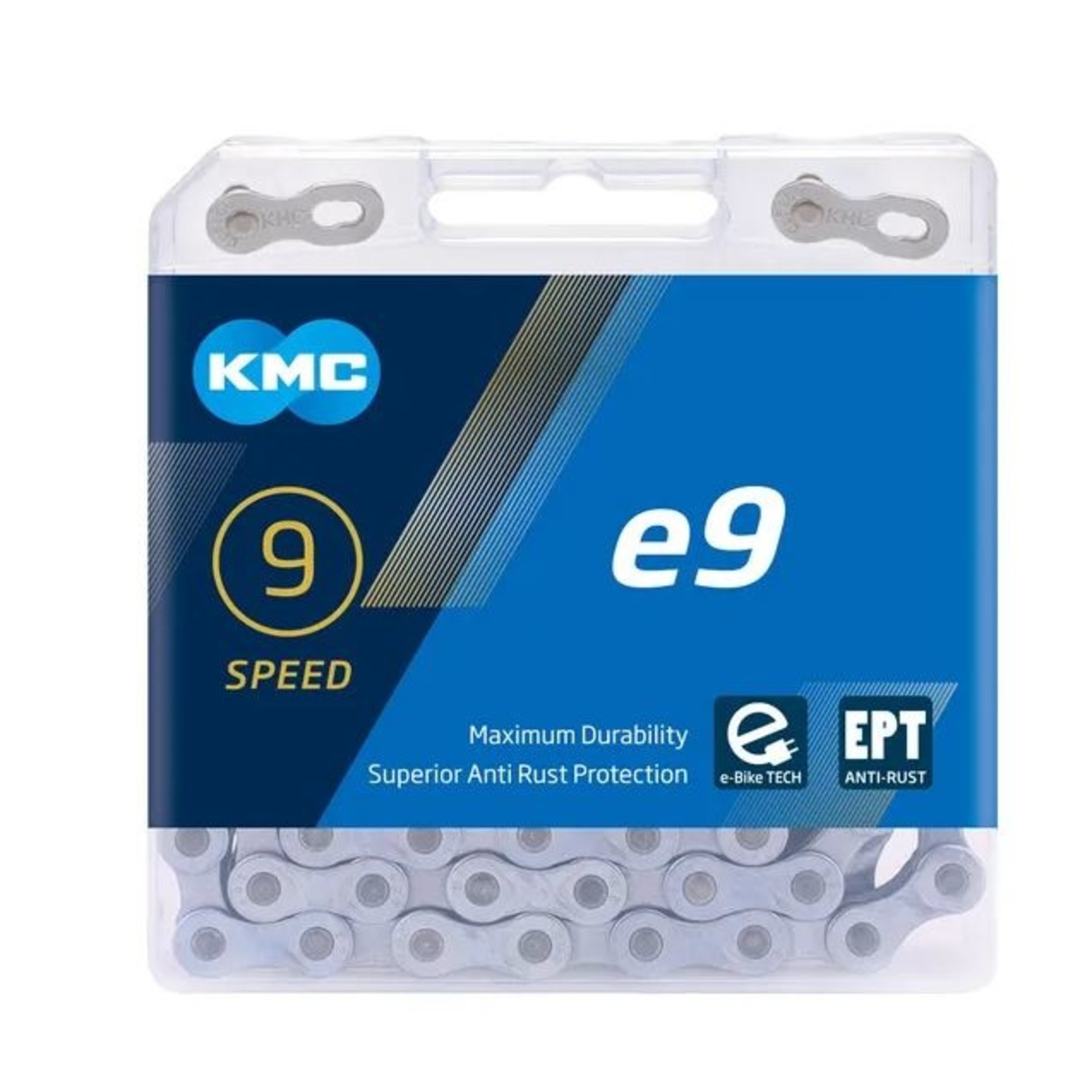 KMC KMC Chain - Mod.E9 Turbo EPT - 1/2" X 11/128" X 136L - Silver/Silver