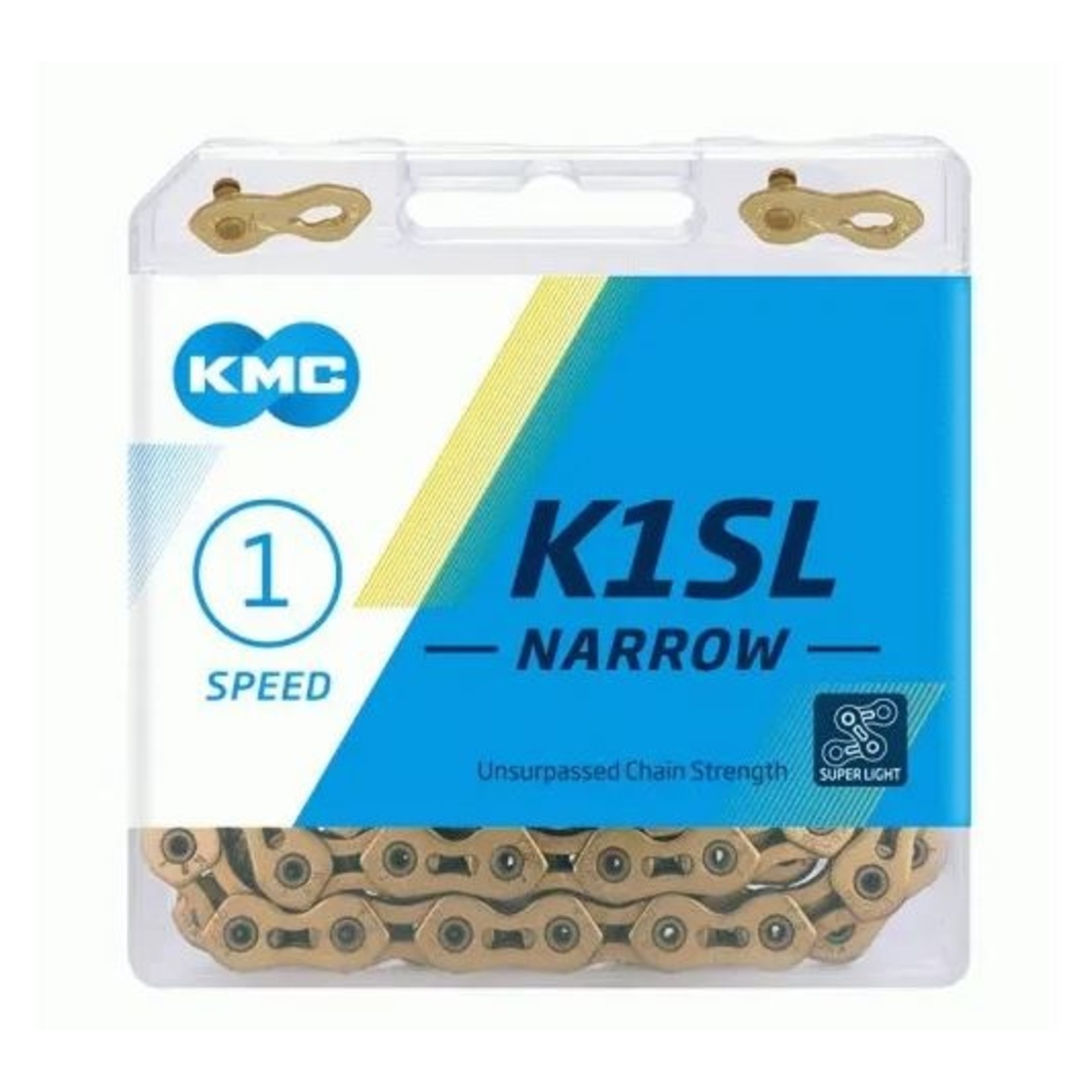 KMC KMC Chain - K1 SL - 1/2 X 3/32"X112 Links - Single Speed Lightweight - Ti-N Gold