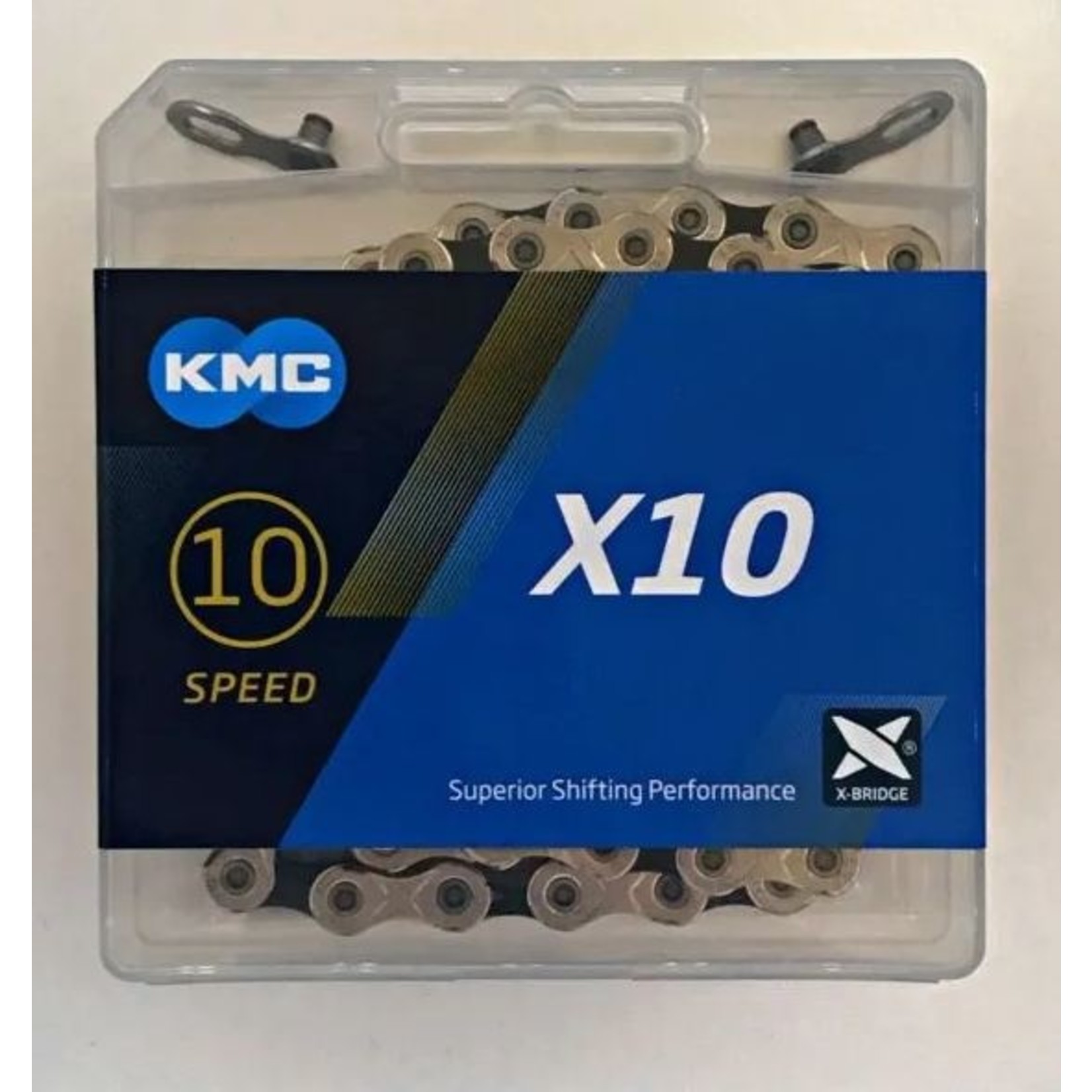 KMC KMC Bike Chain - X10 - X-Series - 10 Speed - 1/2X11/128X116 Links - Silver/Black