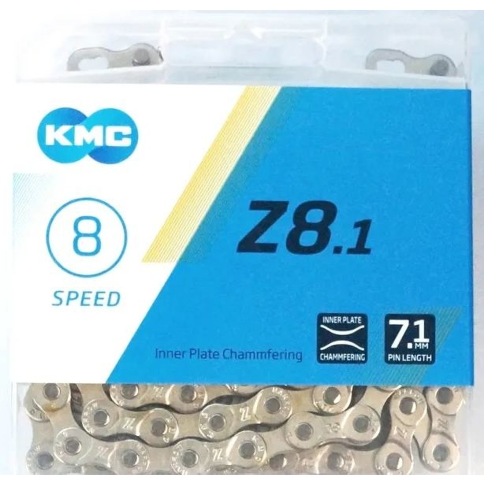 KMC KMC Bike Chain - Z8.1 - 1/2"X3/32"X116 Links-6/7/8 Speed With Connector - Silver