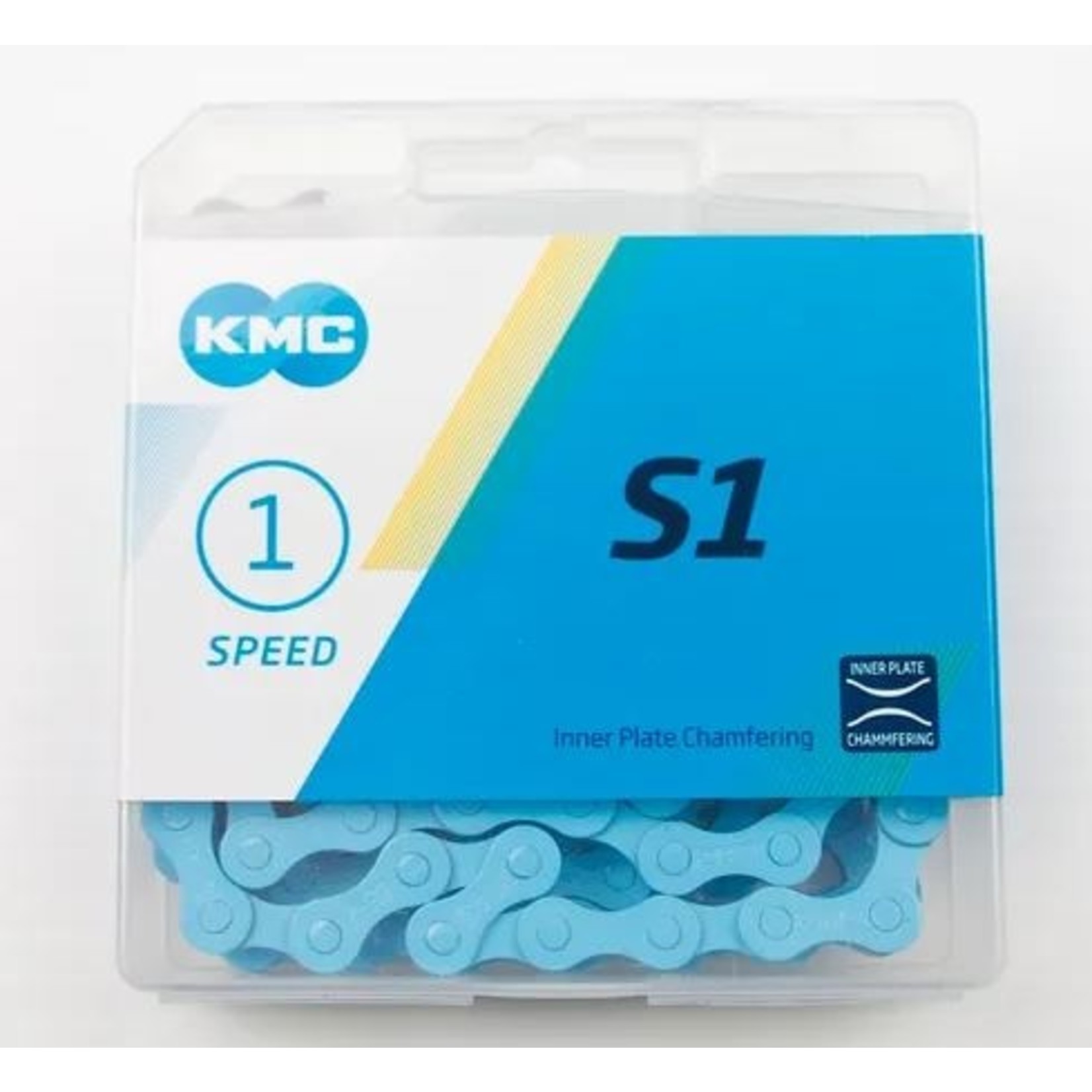 KMC KMC Bike Chain - S1 - Single Speed - 1/2 X 1/8" X 112 Links - Baby Blue