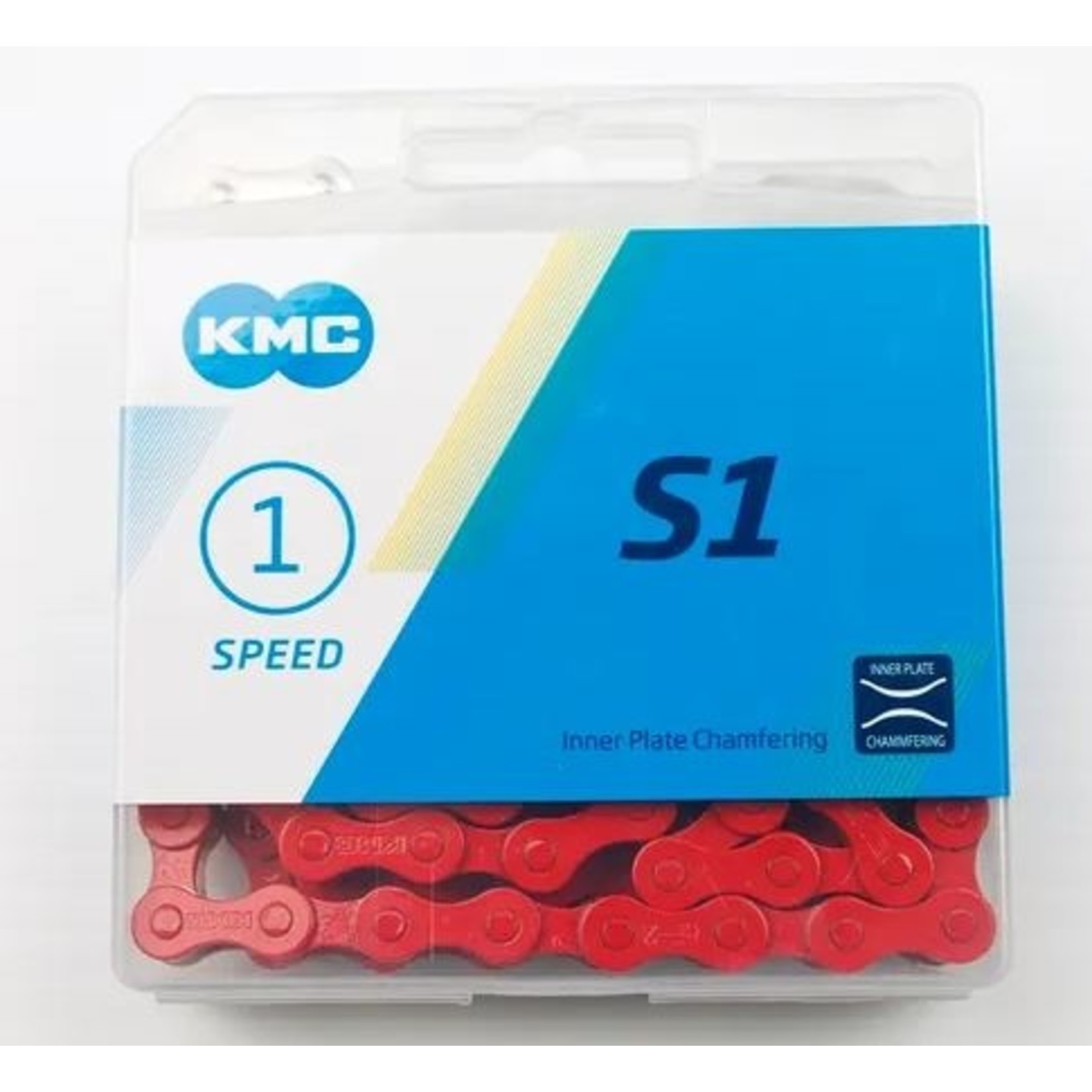 KMC KMC Bike Chain - S1 - Single Speed - 1/2 X 1/8" X 112 - Links - Red