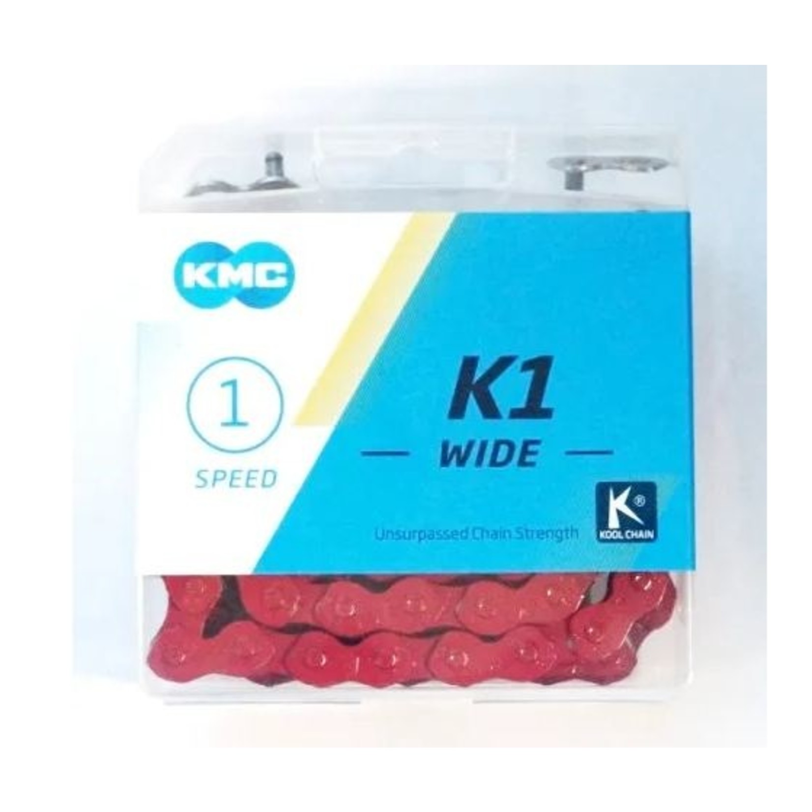 KMC KMC Bike Chain - K1 - Single Speed- 1/2 X 1/8" X 112 - Links - Red