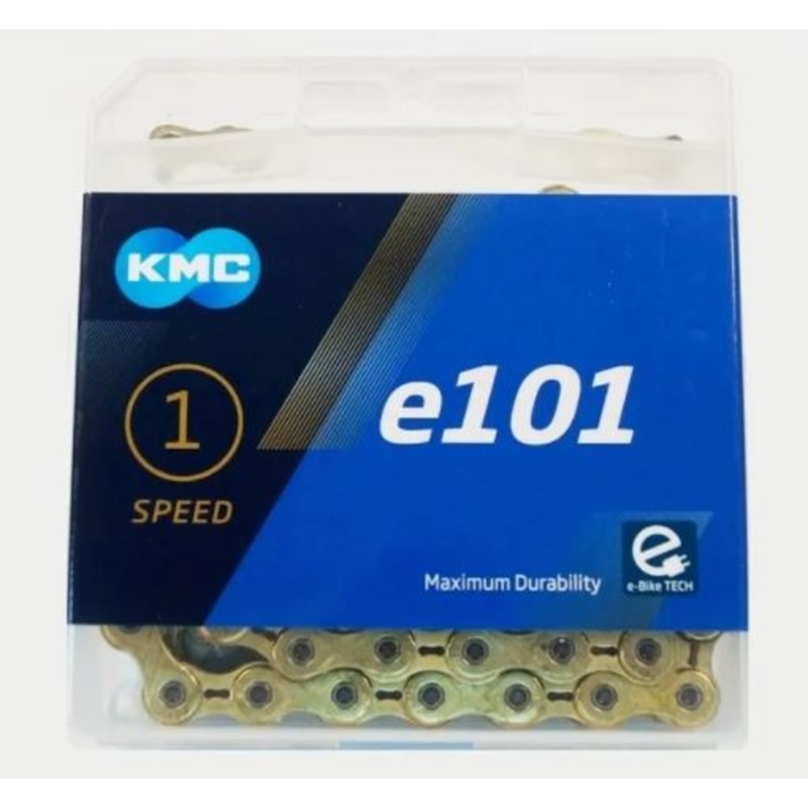 KMC KMC Bike Chain - E101 - Single Speed - 1/2 X 1/8" X 112 Links - Gold/Gold
