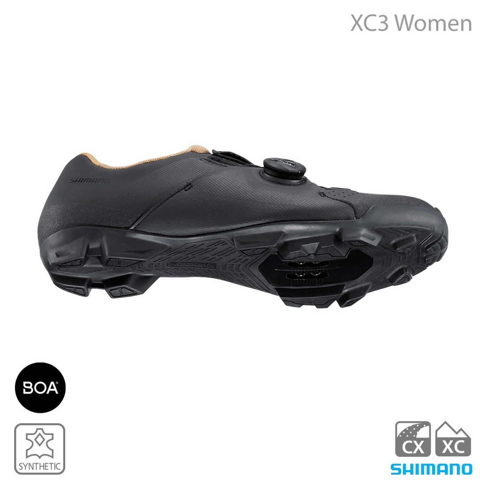 Shimano Shimano SH-XC300 Women's SPD Lightweight Shoes Synthetic - Black C