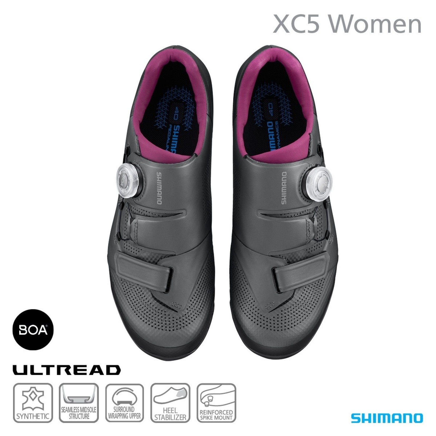 Shimano Shimano SH-XC502 Women's SPD Shoes - Grey Synthetic Lightweight