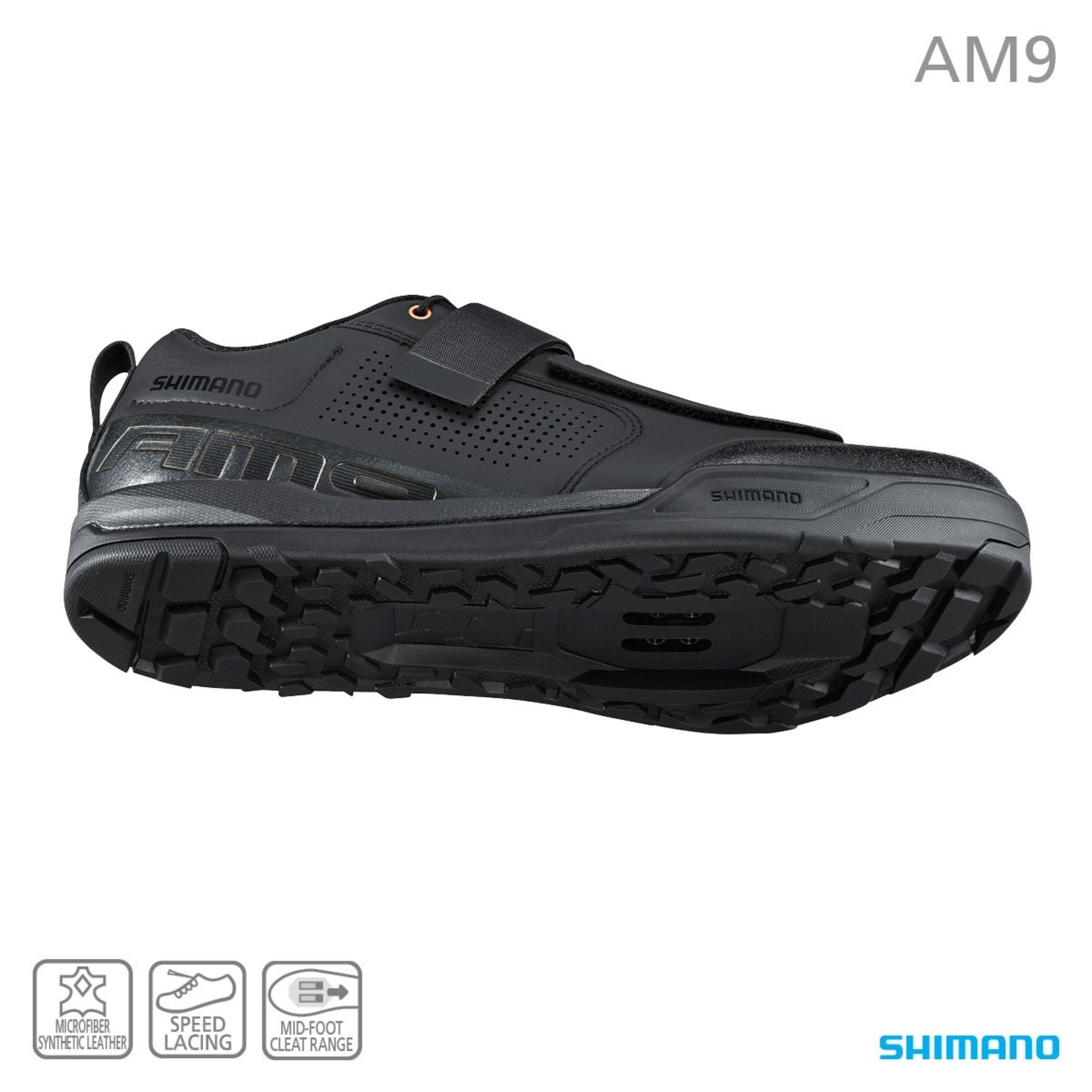 Shimano Shimano SH-AM903 Enduro SPD Shoes Shred Hard With Commanding Control- Black
