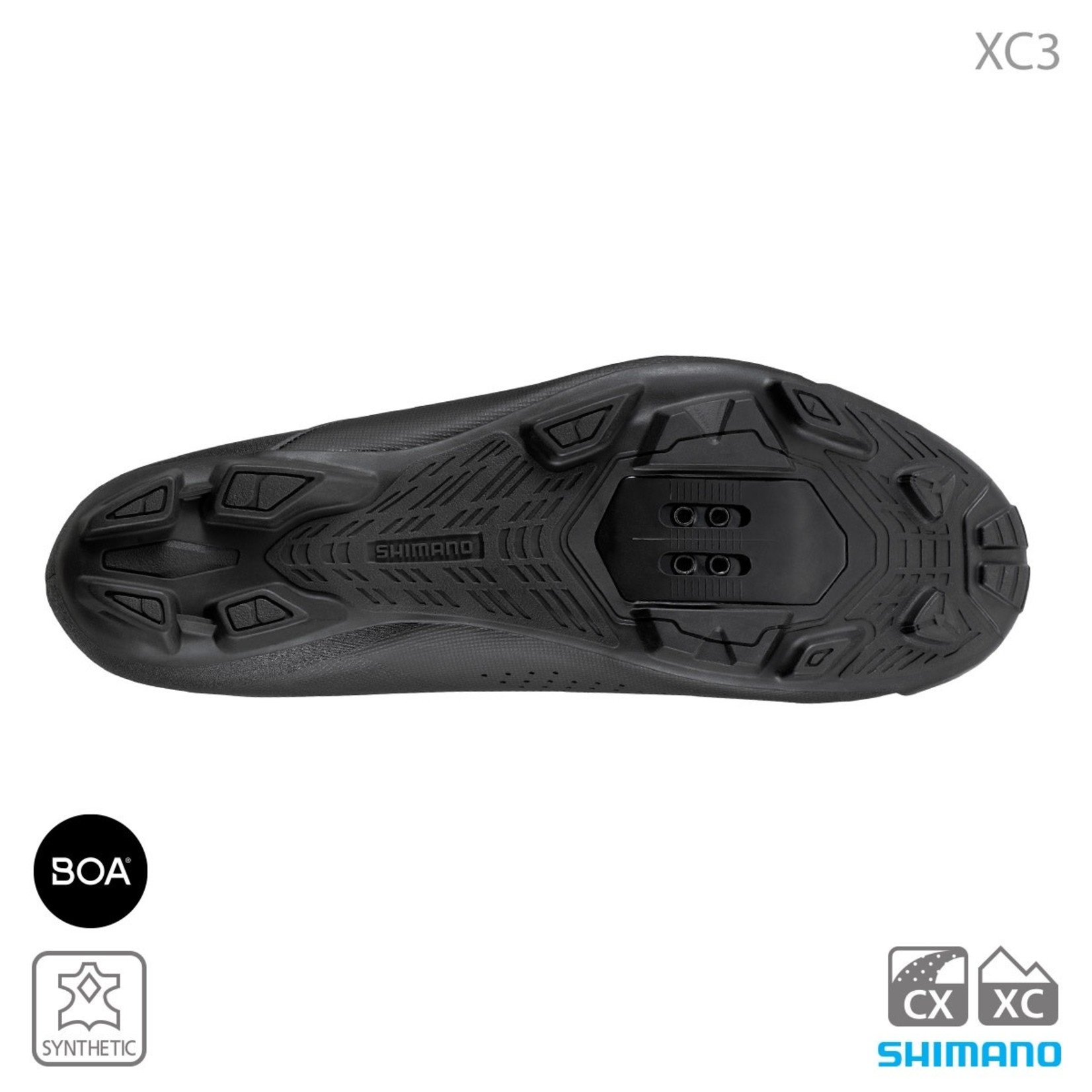 Shimano Shimano SH-XC300 SPD Lightweight Shoes -Nylon Sole- Black C