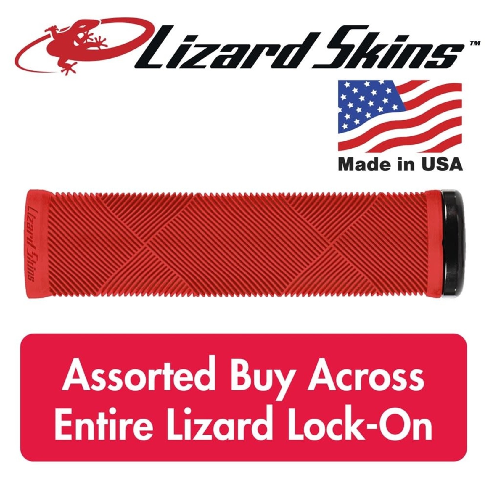 Lizard Skin Lizard Skins Lock-On Strata Handlebar Grip - 135mm - 32.25mm - Candy Red