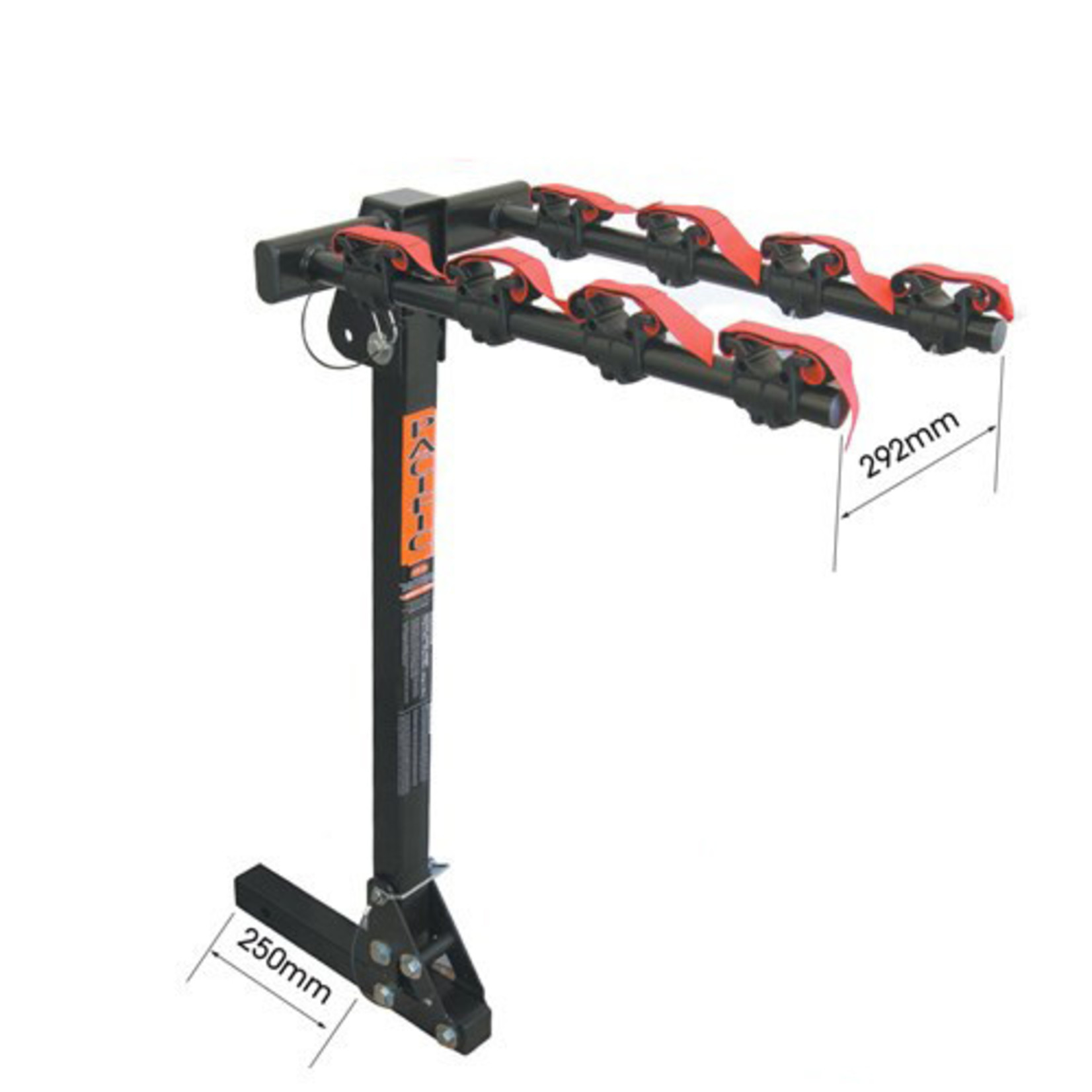 pacific Pacific Bike/Cycling Tilt Square Hitch 4 Bike Carrier Rack - 50mm Hitch