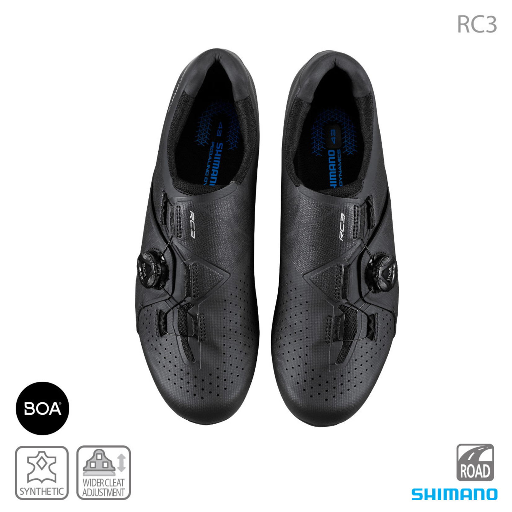 Shimano Shimano Bike/Cycling SH-RC300 Road Shoes - Black C - Size 44