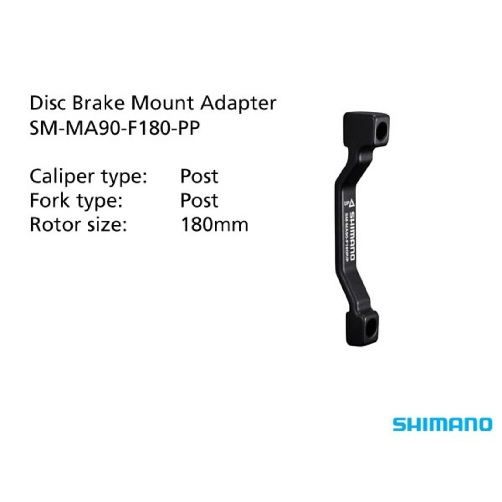 Shimano Shimano SM-MA90-F180-PP Adapter 180mm Caliper: Post Frame/Fork Mount: Post