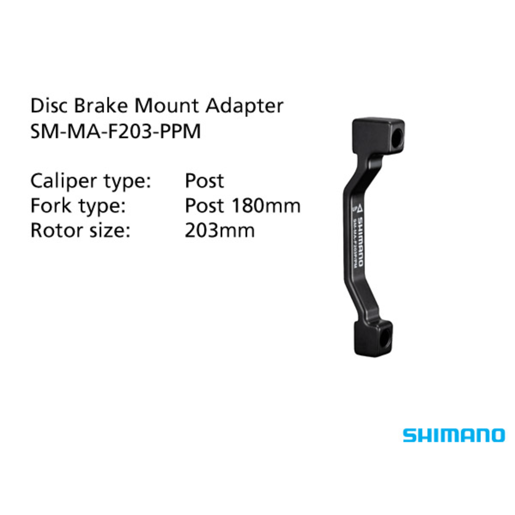 Shimano Shimano SM-MA-F203-PPM Adapter 203mm Caliper: Post Mount: Post 180mm