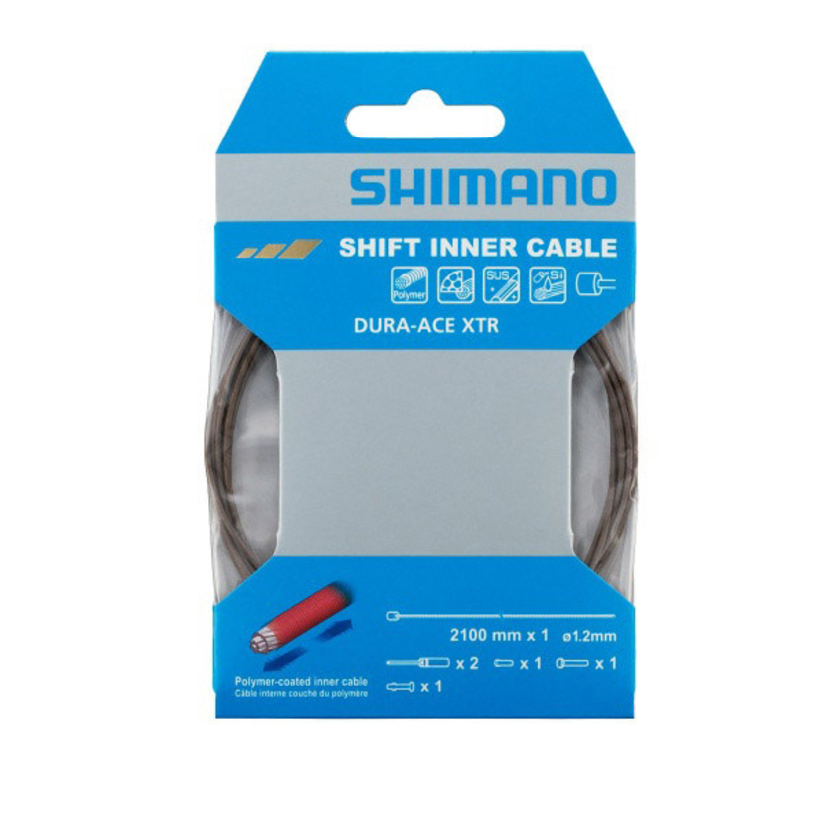 Shimano Shimano ST-9000 Shift Inner Cable 1.2mm X 2100mm Polymer-Coated