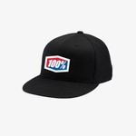 100 Percent 100% Official J-Fit Flexfit Snapbacks Hat - Black - LG/XL