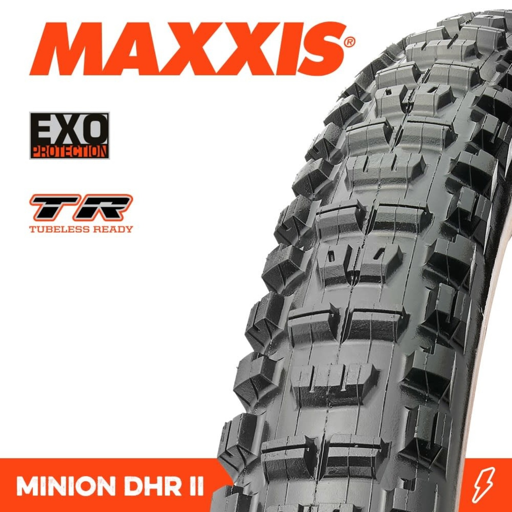 Maxxis Maxxis Minion DHR II Tyre - 29 X 2.60 - WT Exo TR Tanwall Folding 60TPI - Pair