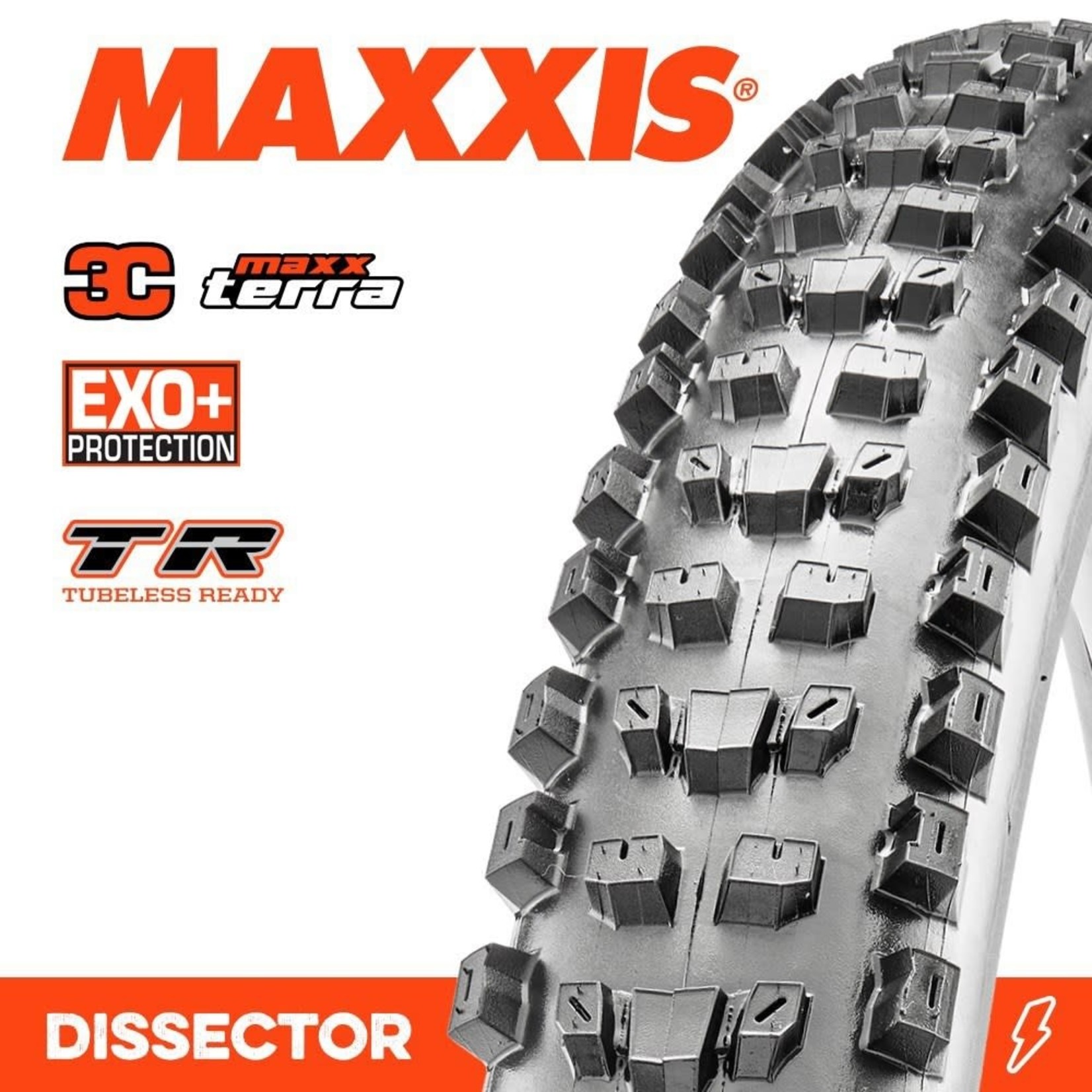 Maxxis Maxxis Dissector Bike Tyre - 29 X 2.60 - 3C Terra Exo+ TR Folding 120TPI - Pair