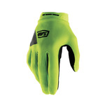 100 Percent 100% Ridecamp Bike Cycling Nylon/Spandex Gloves - Fluo Yellow