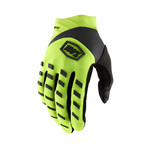 100 Percent 100% Airmatic Youth Bike Cycling Adjustable TPR Gloves - Fluo Yellow/Black
