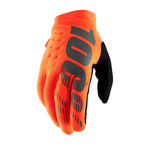 100 Percent 100% Brisker Youth Bike Cycling Gloves - Fluo Orange/Black Material: Mesh