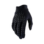 100 Percent 100% Geomatic Bike Cycling Gloves - Black/Charcoal Silicone Print On Fingers