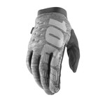 100 Percent 100% Brisker Bike Cycling Gloves - Heather Grey Silicone printed
