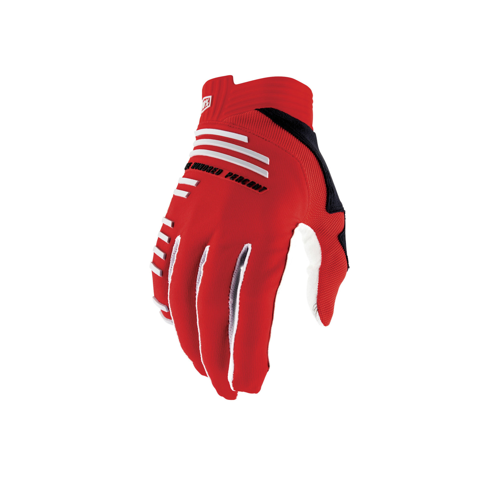 100 Percent 100% R-Core Bike Cycling Gloves Racer - Red Silicone Printed Palm