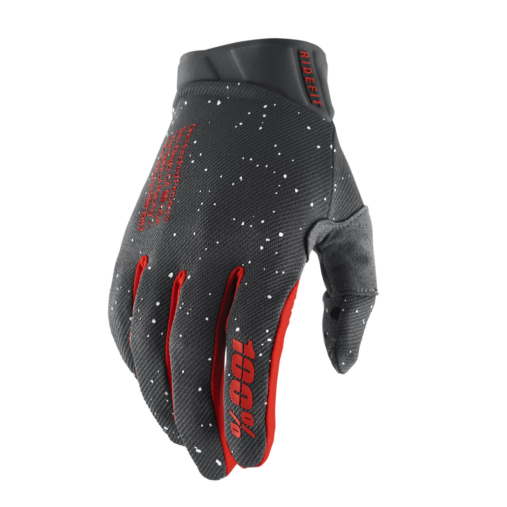 100 Percent 100% Ridefit Bike Cycling Adjustable TPR Gloves - Mars