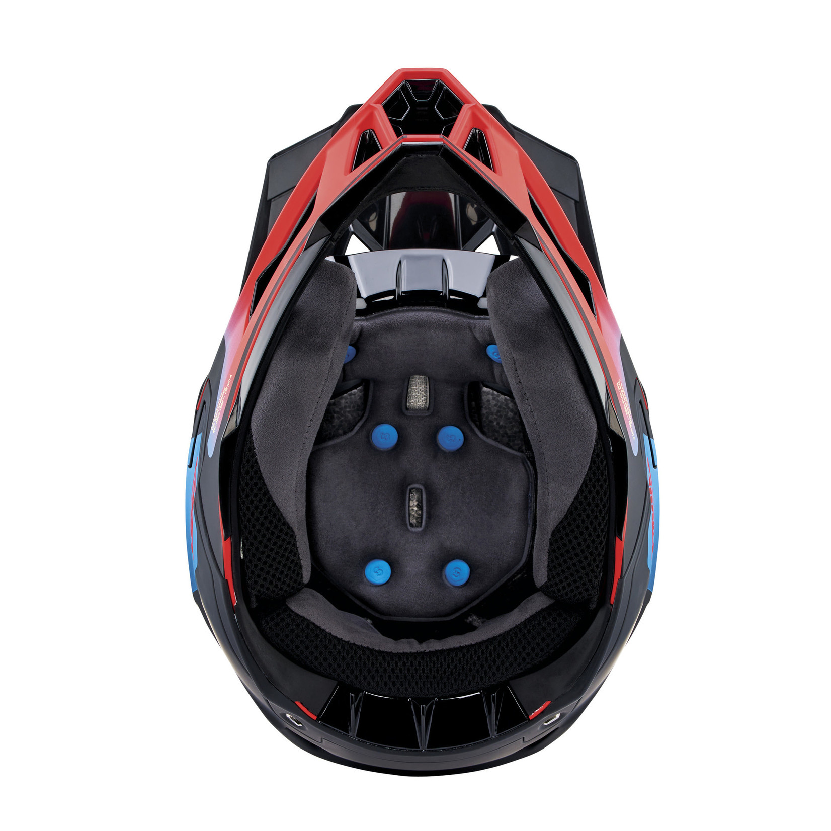 100 Percent 100% Aircraft 2 Carbon Steel Full Face Downhill Bike Helmet - Blue/Neon Red