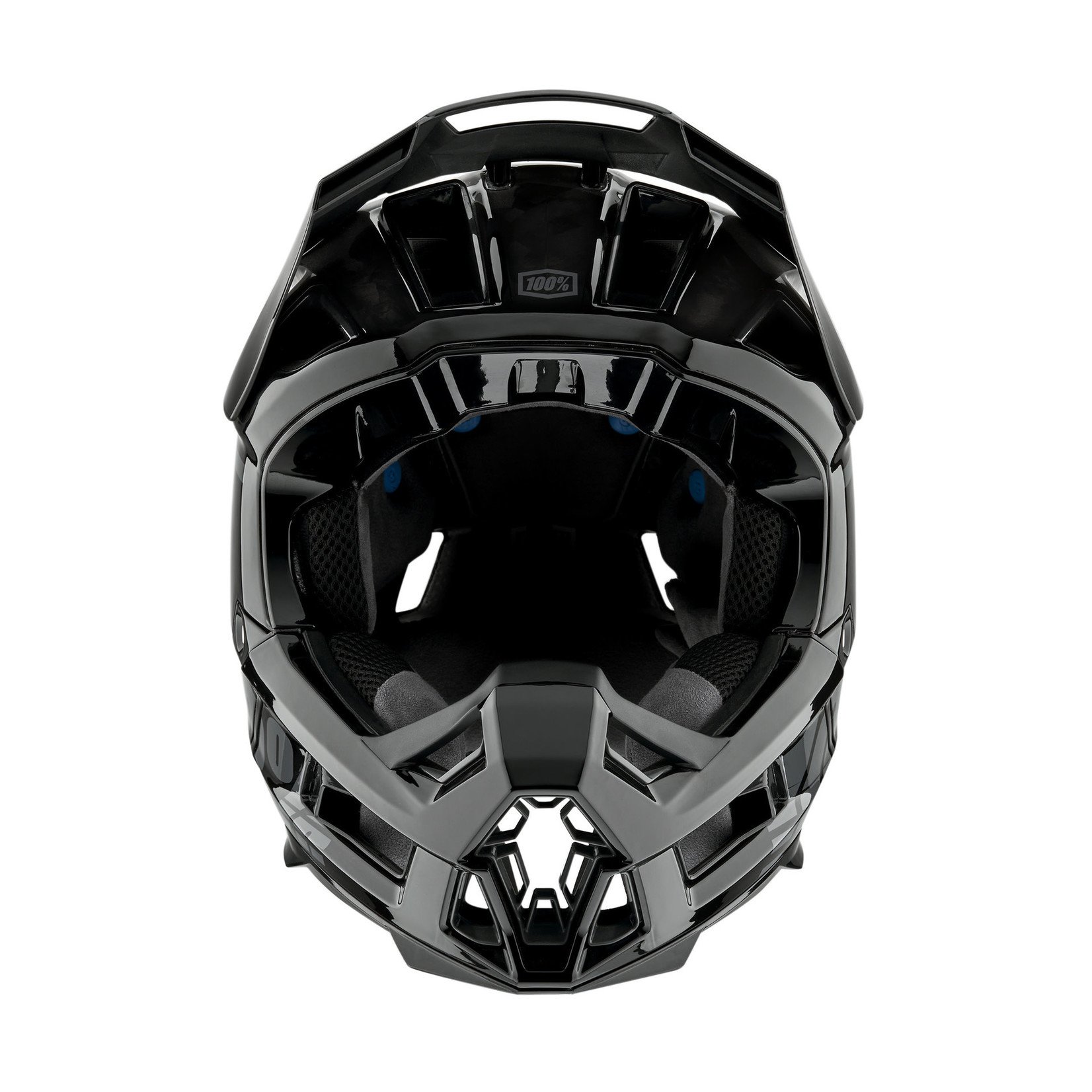 100 Percent 100% Aircraft 2 Carbon Fiber Shell Full Face Downhill Bike Helmet - Black