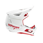 100 Percent 100% Aircraft 2 Carbon Fiber Shell Full Face Downhill Bike Helmet - Red/White