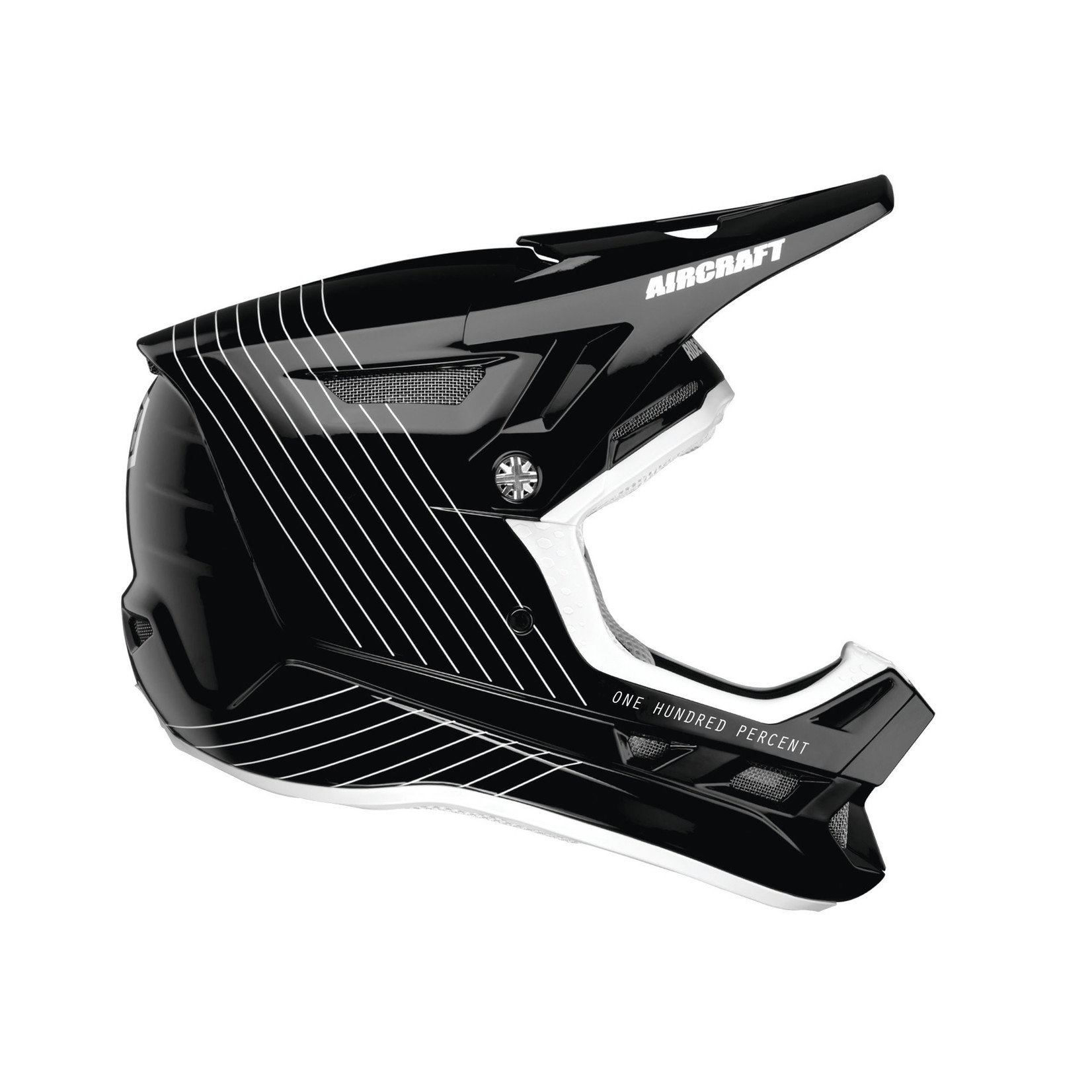 100 Percent 100% Aircraft Premier Fiberglass Composite Downhill MTB Bike Helmet - Silo
