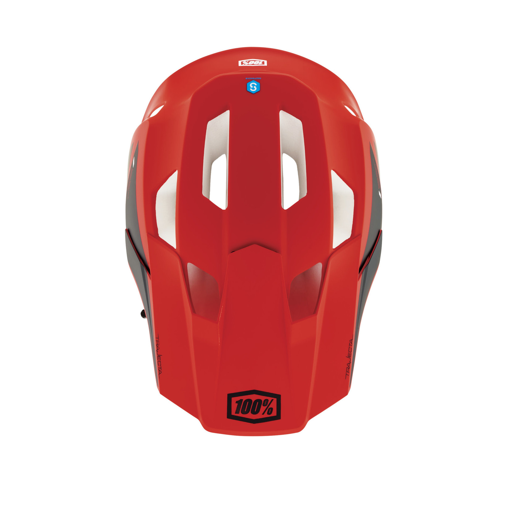 100 Percent 100% Trajecta Incredibly Light Full Face Enduro Bike Helmet - Cargo Fluo Red