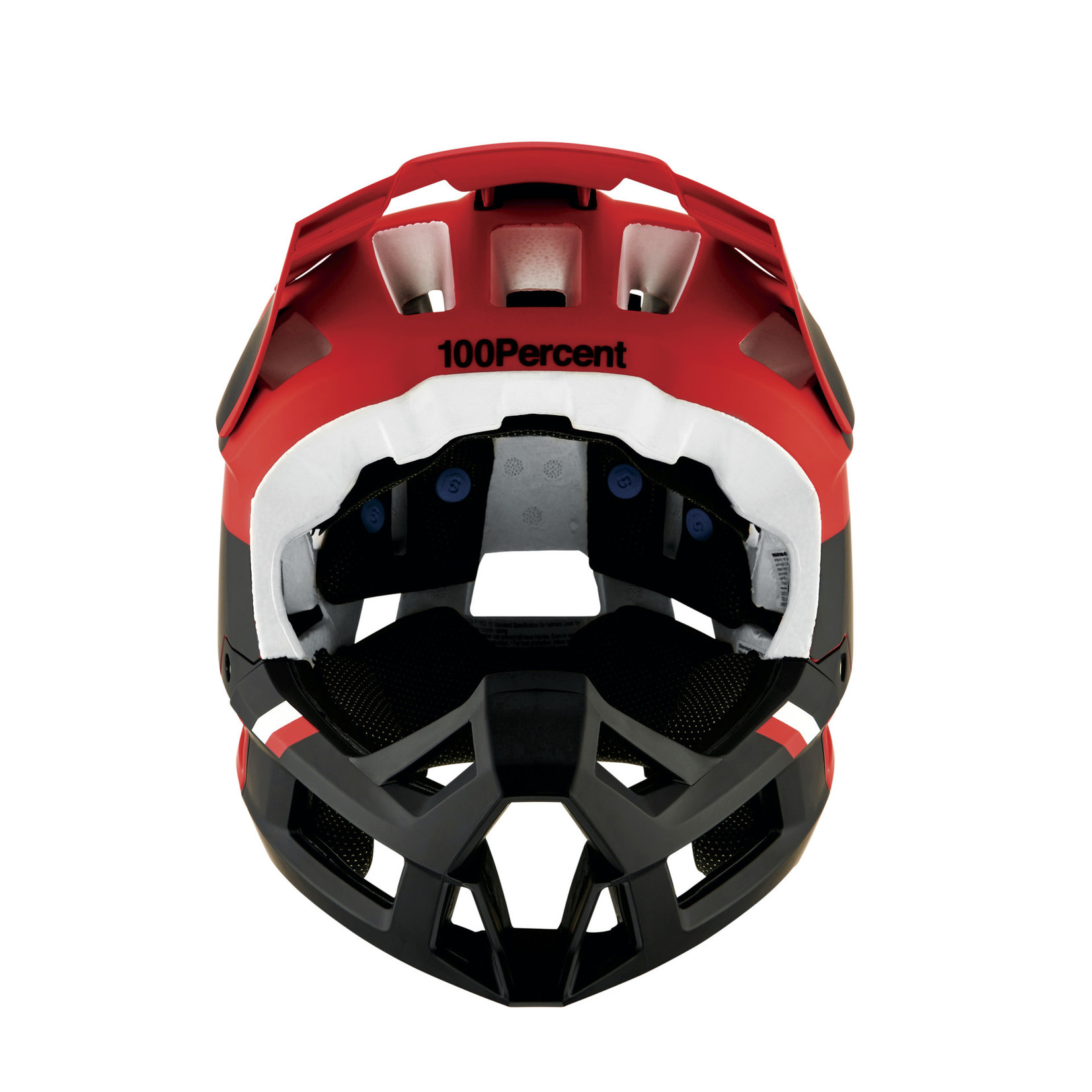 100 Percent 100% Trajecta Incredibly Light Full Face Enduro Bike Helmet - Cargo Fluo Red