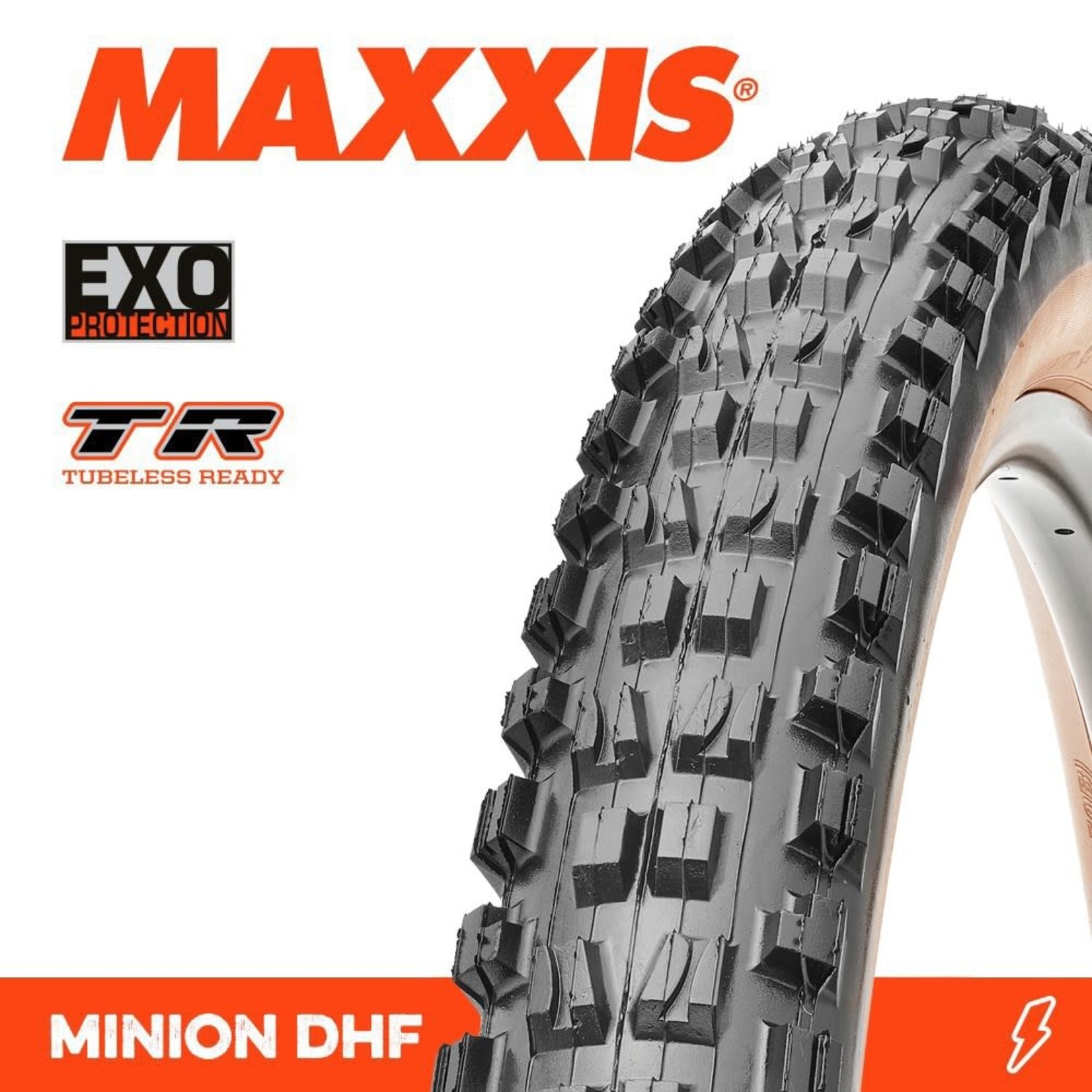 Maxxis Maxxis Minion DHF Tyre - 27.5 X 2.30 3C Terr EXO TR Tanwall Folding 60TPI - Pair