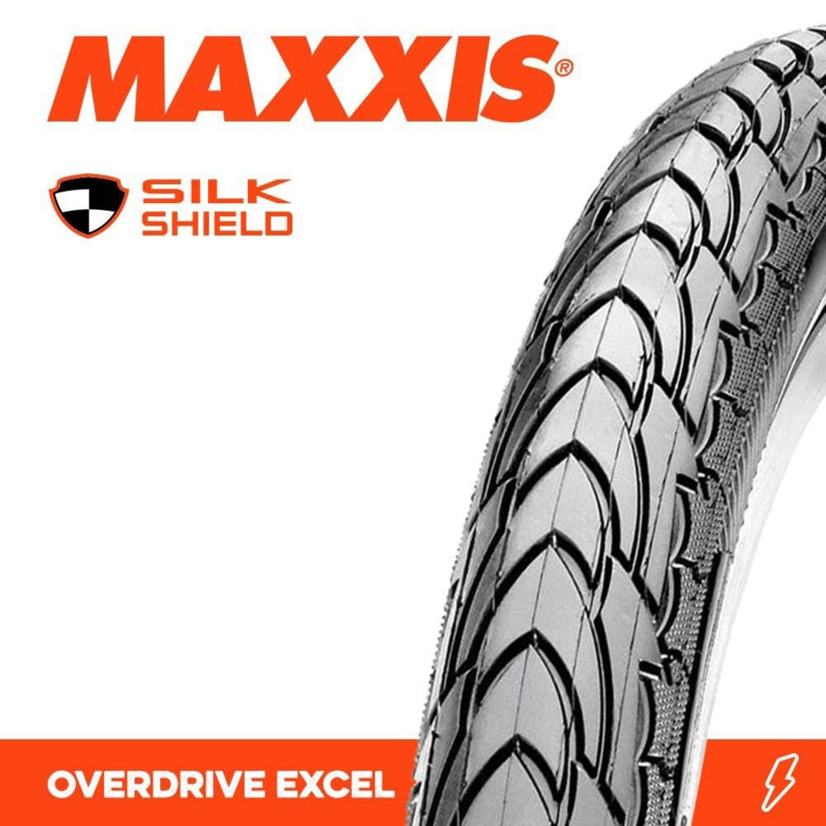 Maxxis Maxxis Overdrive Bike Tyre - 700X35C- 60TPI Silkshield Wire Bead Tyre - Pair