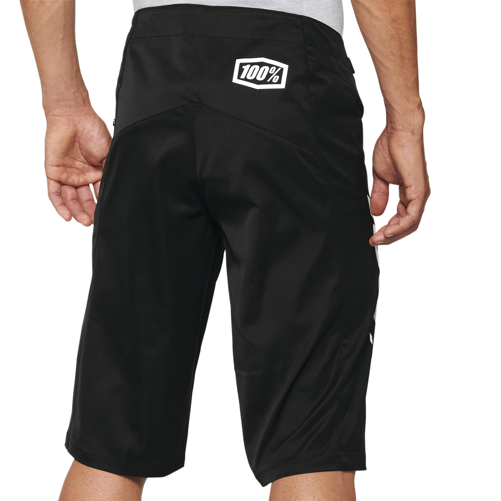 100 Percent 100% R-Core Bike Cycling Shorts - Black Material 100% Polyester