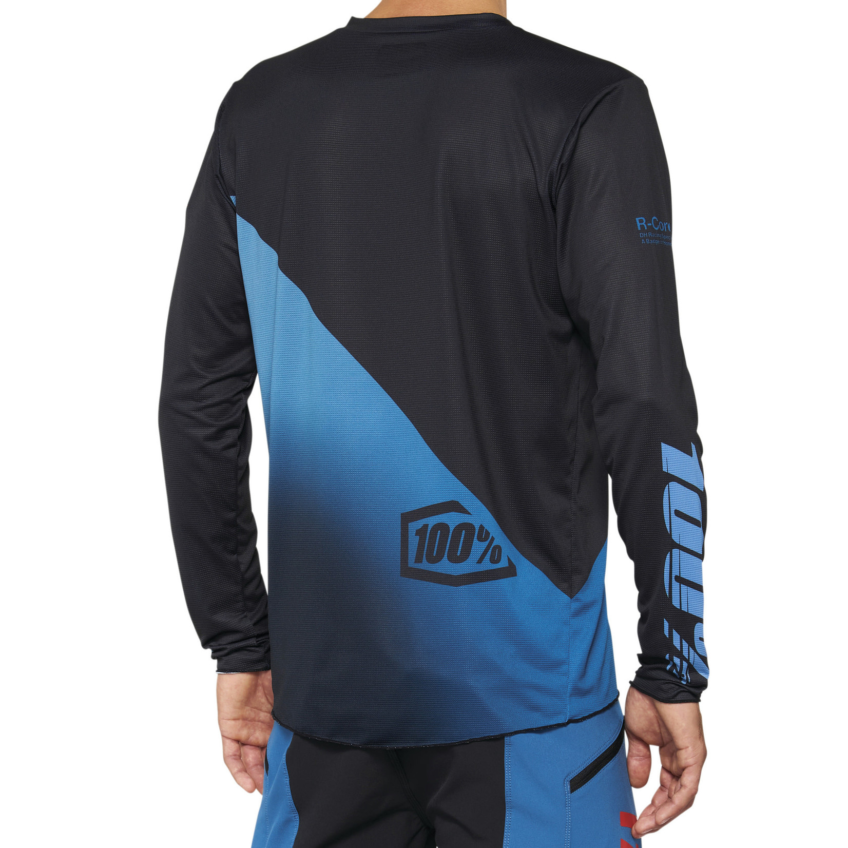 100 Percent 100% R-Core X Downhill/Enduro Jersey  100% Polyester - Black/Slate Blue