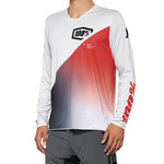 100 Percent 100% R-Core X Downhill/Enduro Jersey  100% Polyester - Grey/Racer Red