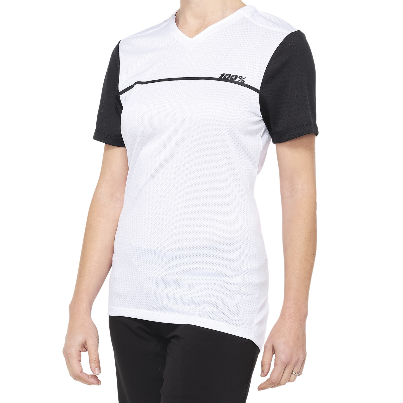 100 Percent 100% Ridecamp Womens Bike Jersey - White/Black