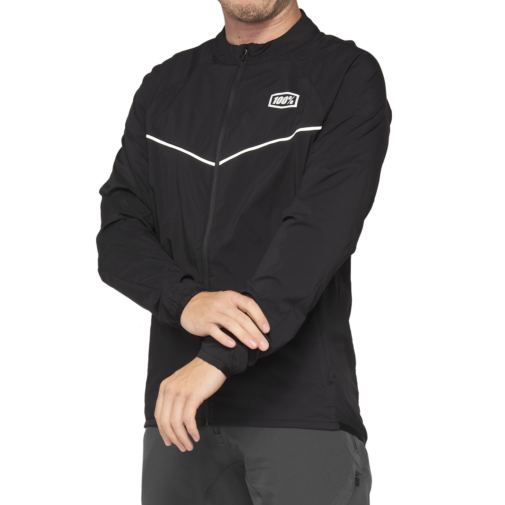 100 Percent 100% Corridor Stretch Windbreaker Jacket - Black