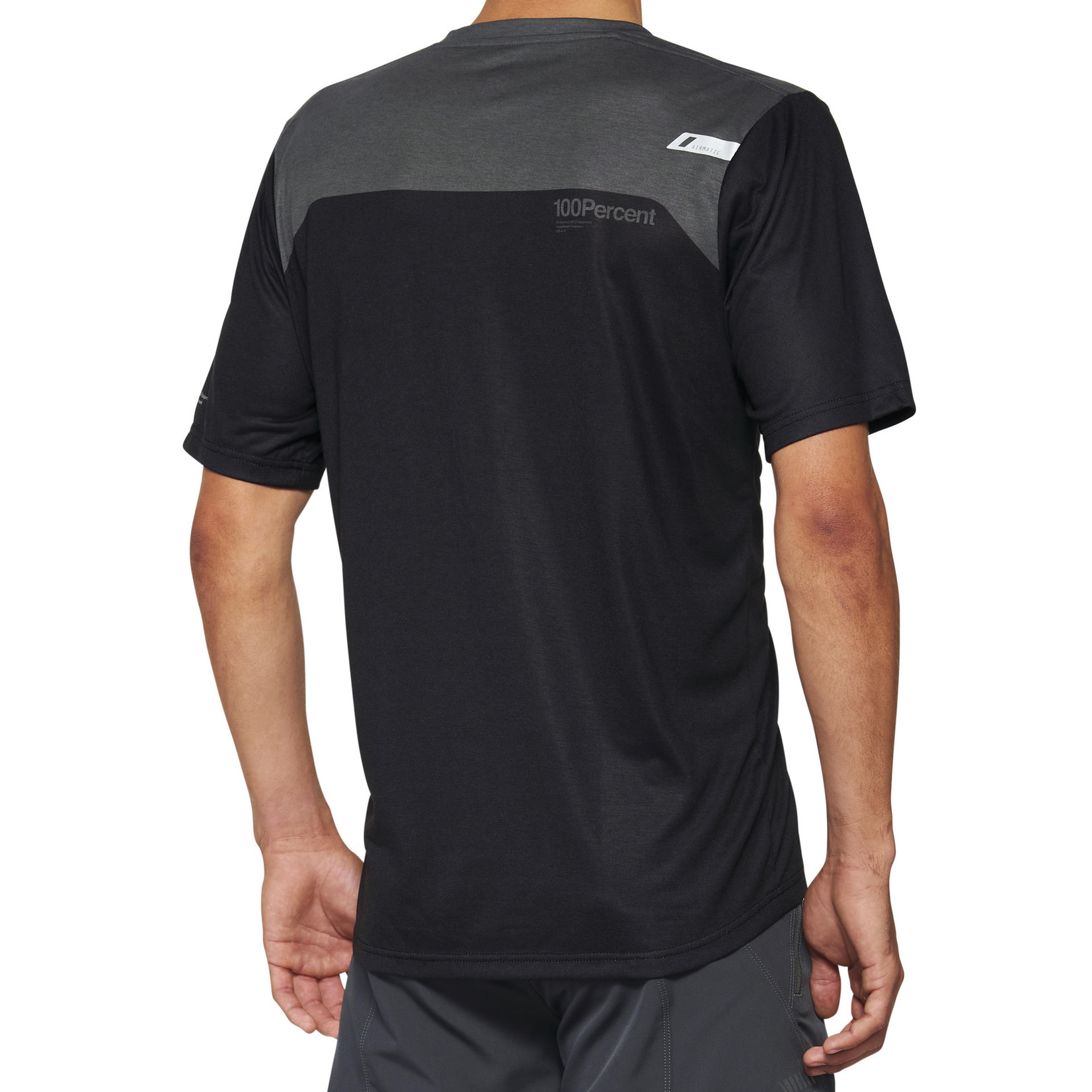 100 Percent 100% Airmatic Short Sleeve Jersey - Black/Charcoal