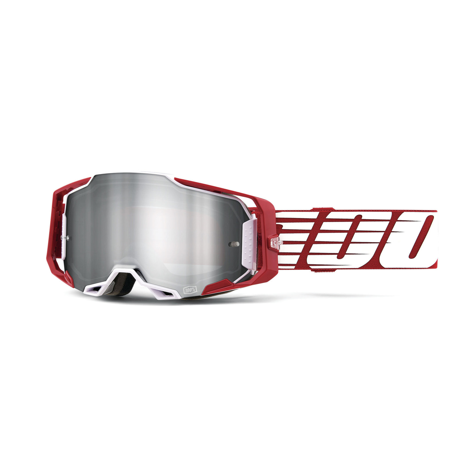 100 Percent 100% Armega Bike/Cycling Goggle - Oversized Deep Red - Mirror Silver Flash