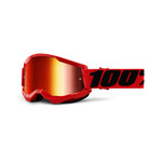 100 Percent 100% Strata 2 Bike/Cycling Goggle-Red - Mirror Red Anti-Fog Coated polycarbonate