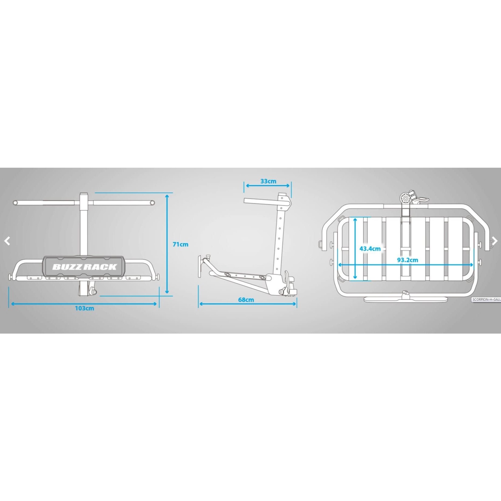 BuzzRack Buzz Rack Buzzpro P10 Multi-Purpose Platform Towball Mount Rack