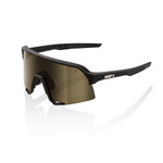 100 Percent 100% S3 Bike Eyewear-Soft Tact Black-Soft Gold Mirror 100% UV protection (UV400)