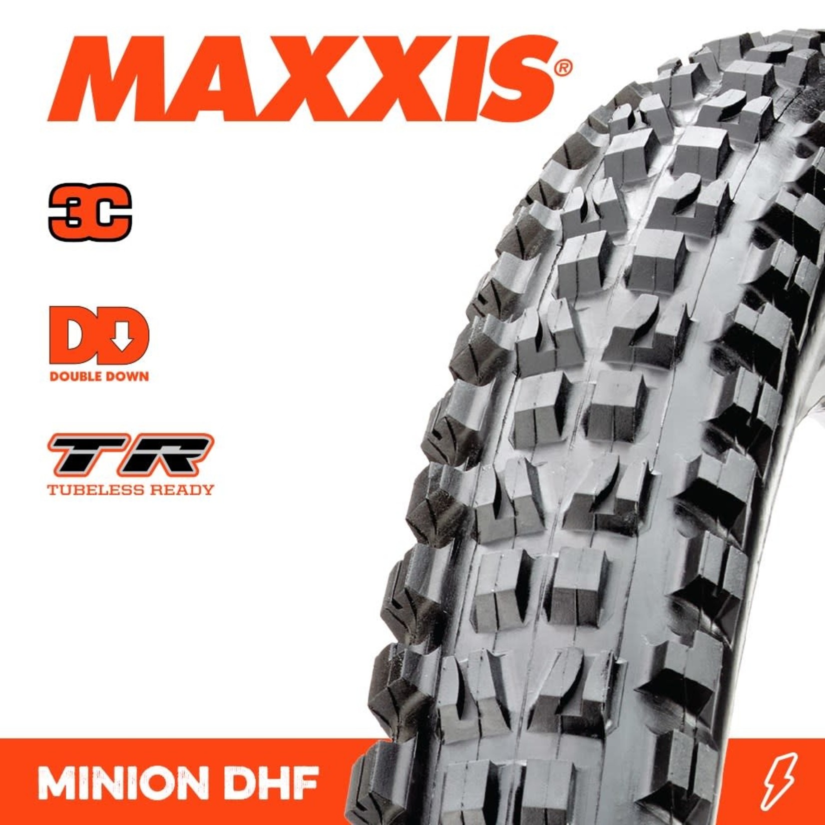 Maxxis Maxxis Minion DHF Tyre - 27.5 X 2.50 - WT 3C Grip TR DD Folding 120X2TPI - Pair