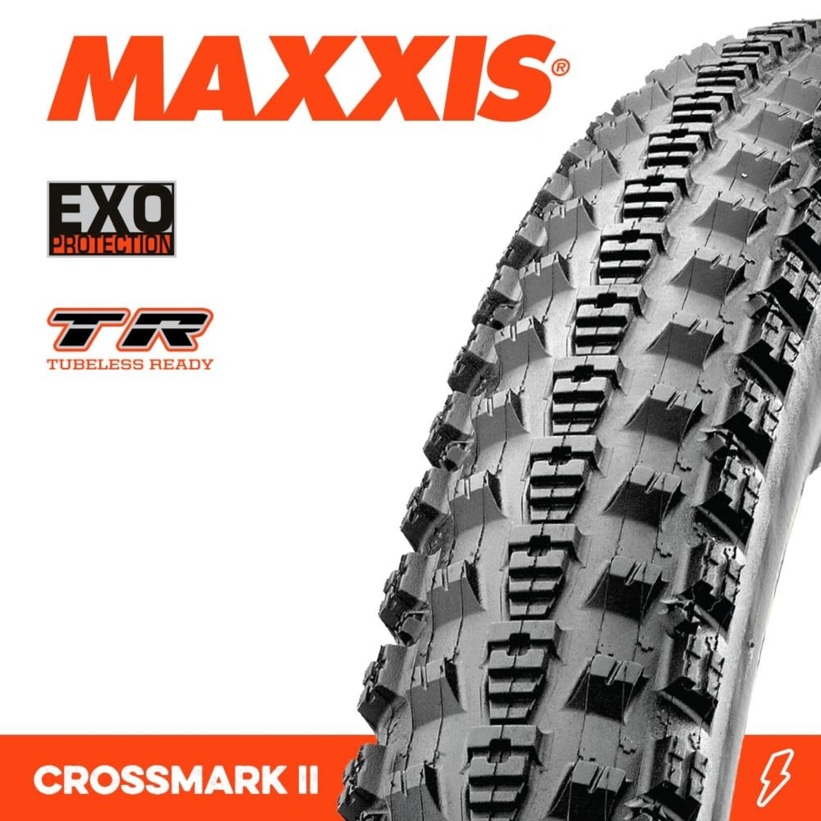 Maxxis Maxxis Crossmark II Bike Tyre - 27.5 X 2.25 - EXO TR Folding 60TPI - Pair